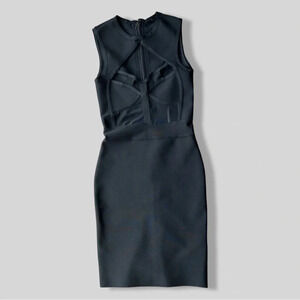 Miss Circle  Lace Cut Out Front Bodycon Dress